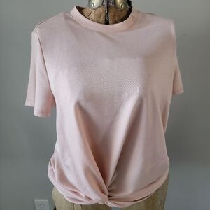 Como Vintage Blush Pink Knot Tee Top Women's Size S